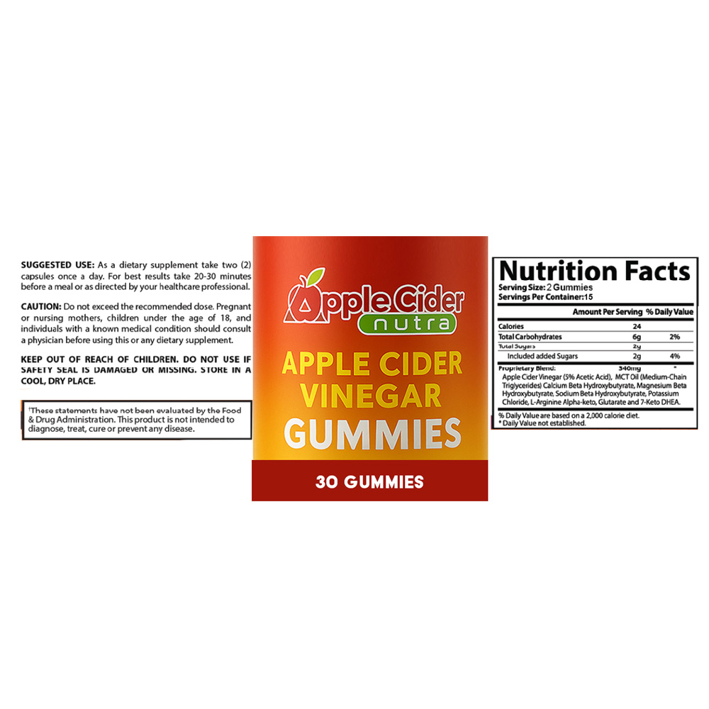Apple Cider Vinegar Gummy  (30 gummies )