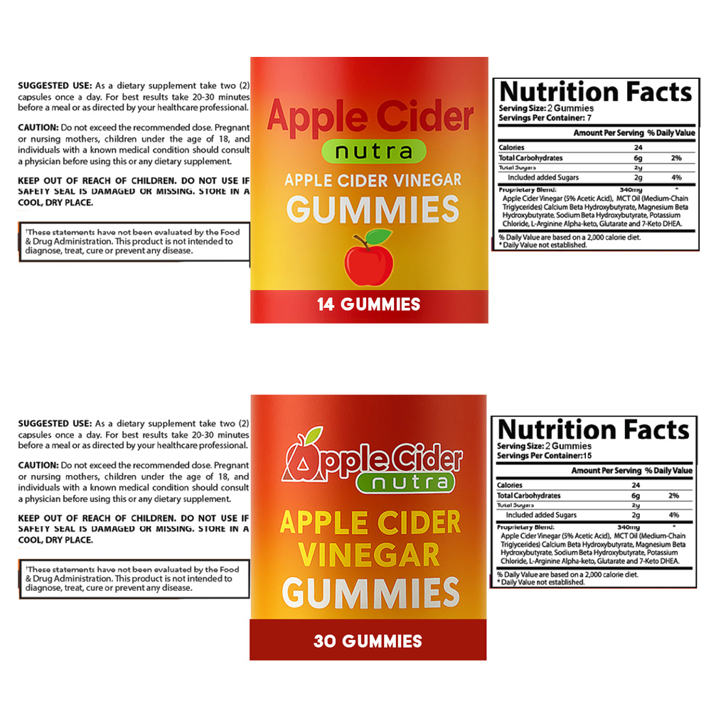 Apple Cider Vinegar Gummy  (14 gummies   30 gummies)